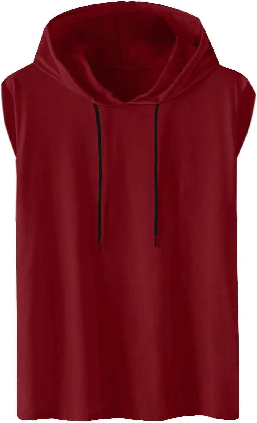 Mens Hooded Tank Tops Sleeveless Gym Hoodies Workout Cut Off Muscle Shirts Lightweight Casual Athletic Relax T-Shirts