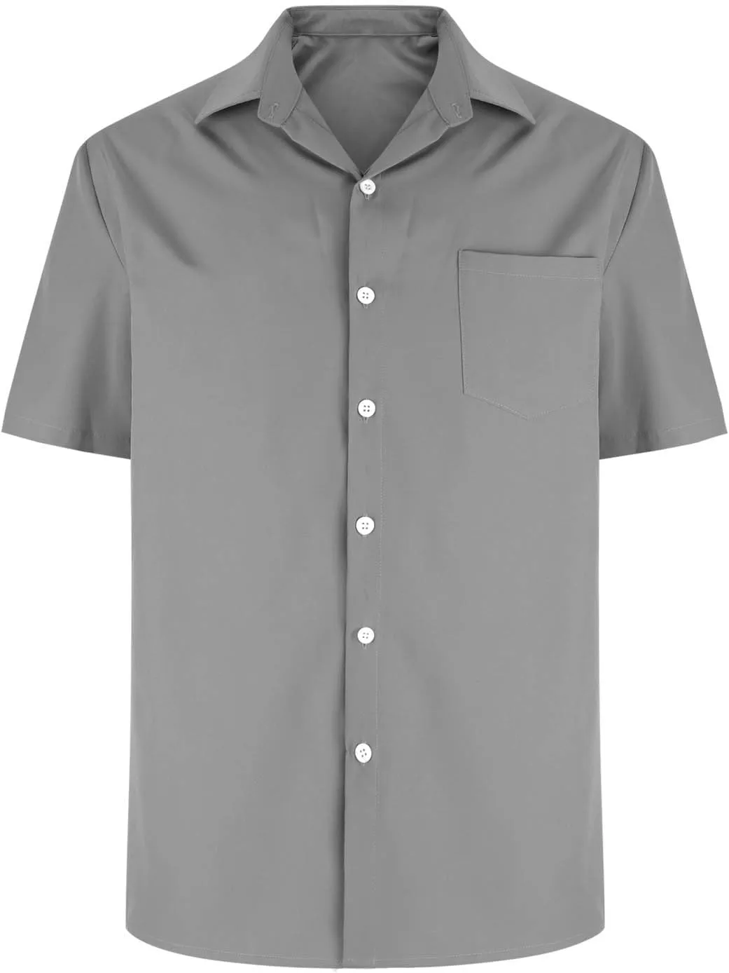 Mens Linen Shirts Mens Short Sleeve Button Down Shirts Summer Collared Beach T-Shirts Vacation Tops