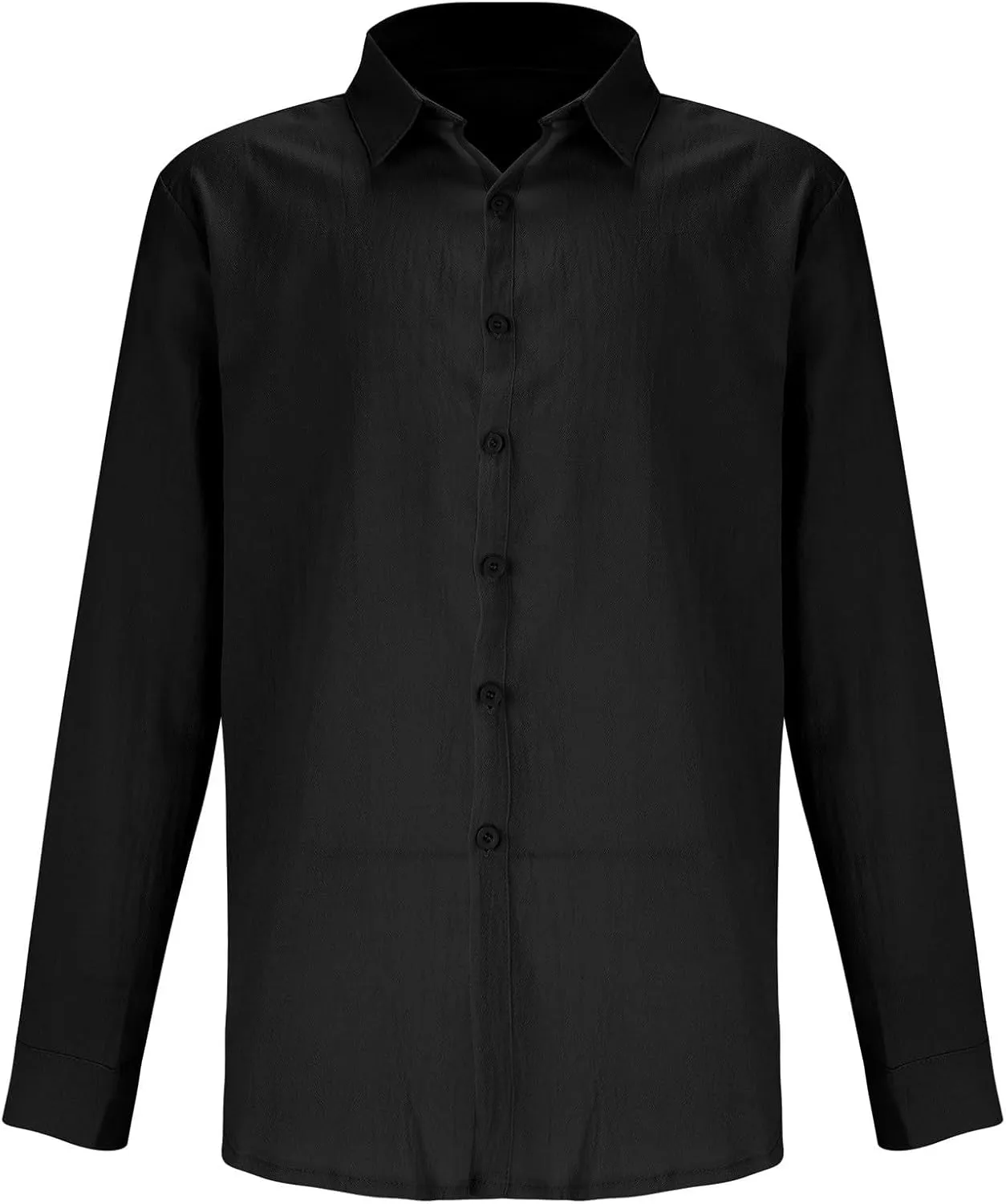 Men's Long Sleeve Button Down Dress Shirts Color Striped Business Casual Work Shirts Untucked Stretch Cuban Shirts