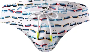 Mens Removable Pad Quick Dry Print Swim Briefs Adjustable Drawstring Surfing Short