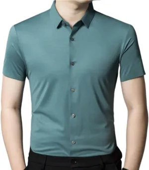 Men's Short Sleeve Dress Shirts Business Casual Shirts Comfortable Breathable Lightweight Office Work Shirts for Men