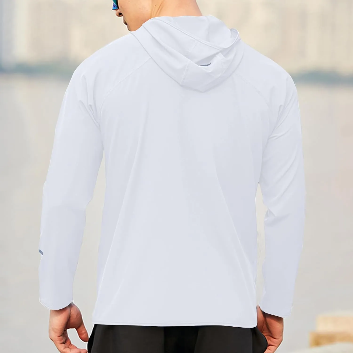 Men's Sun Protection Hoodie Shirt Lightweight Summer Outdoor Fishing Hiking Casual Jacket Breathable Athletic Coat