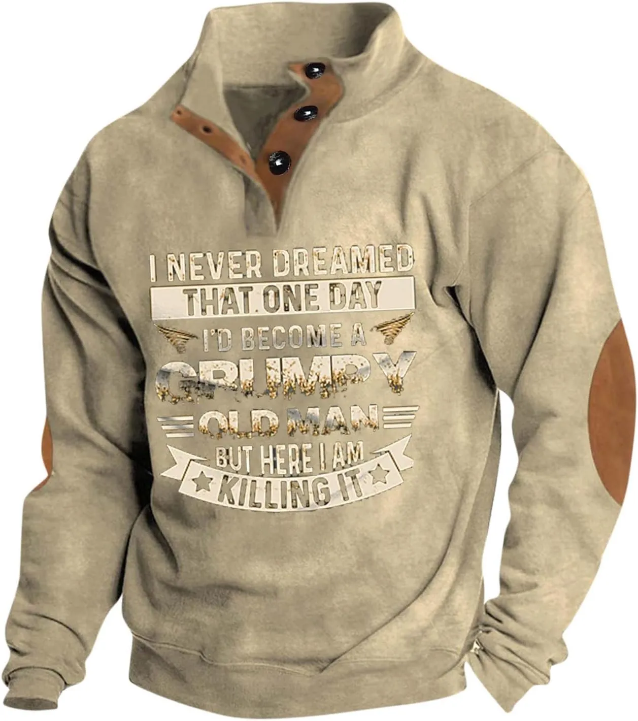 Mens Sweaters And Pullovers Outdoor Clothes Basic Comfy Long Sleeve Henley Neck Sweatshirt