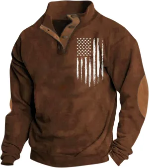Mens Sweaters And Pullovers Outdoor Clothes Basic Comfy Long Sleeve Henley Neck Sweatshirt