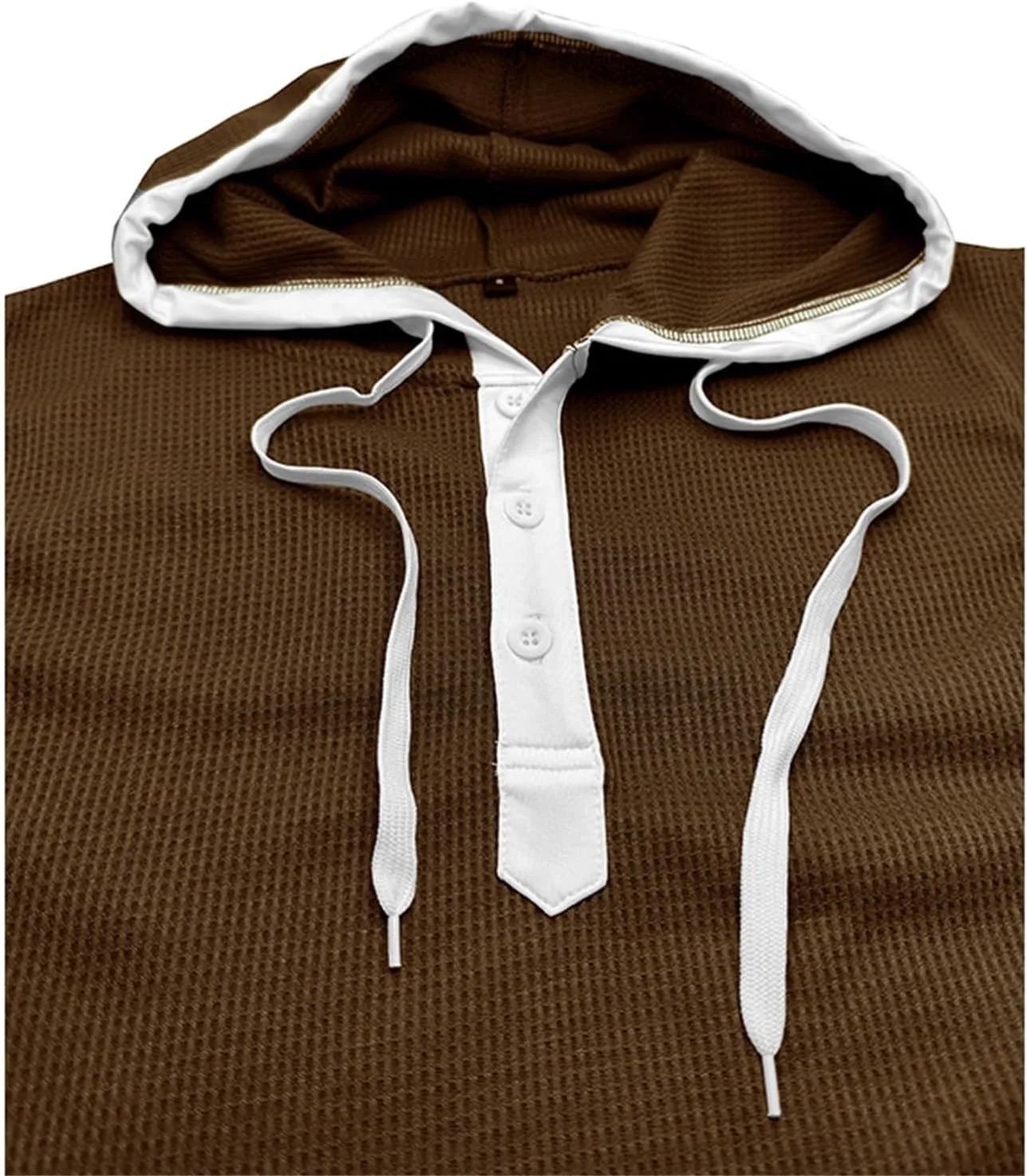 Mens Waffle Tank Tops Hoodie Shirts Sleeveless Gym Hoodies Bodybuilding Muscle Shirts Casual Beach Hippie Shirts
