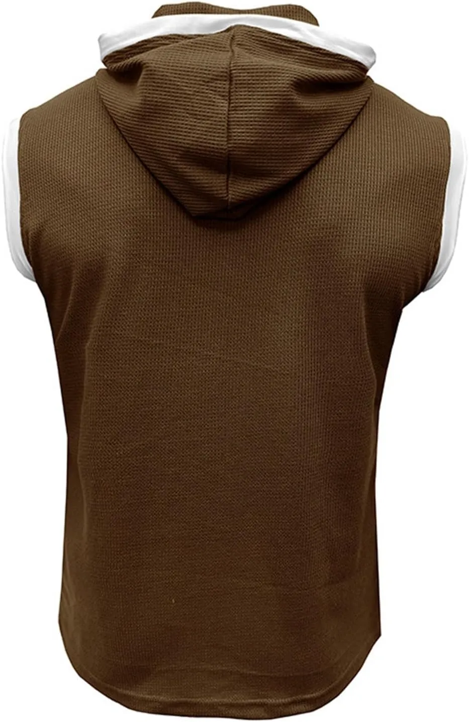 Mens Waffle Tank Tops Hoodie Shirts Sleeveless Gym Hoodies Bodybuilding Muscle Shirts Casual Beach Hippie Shirts