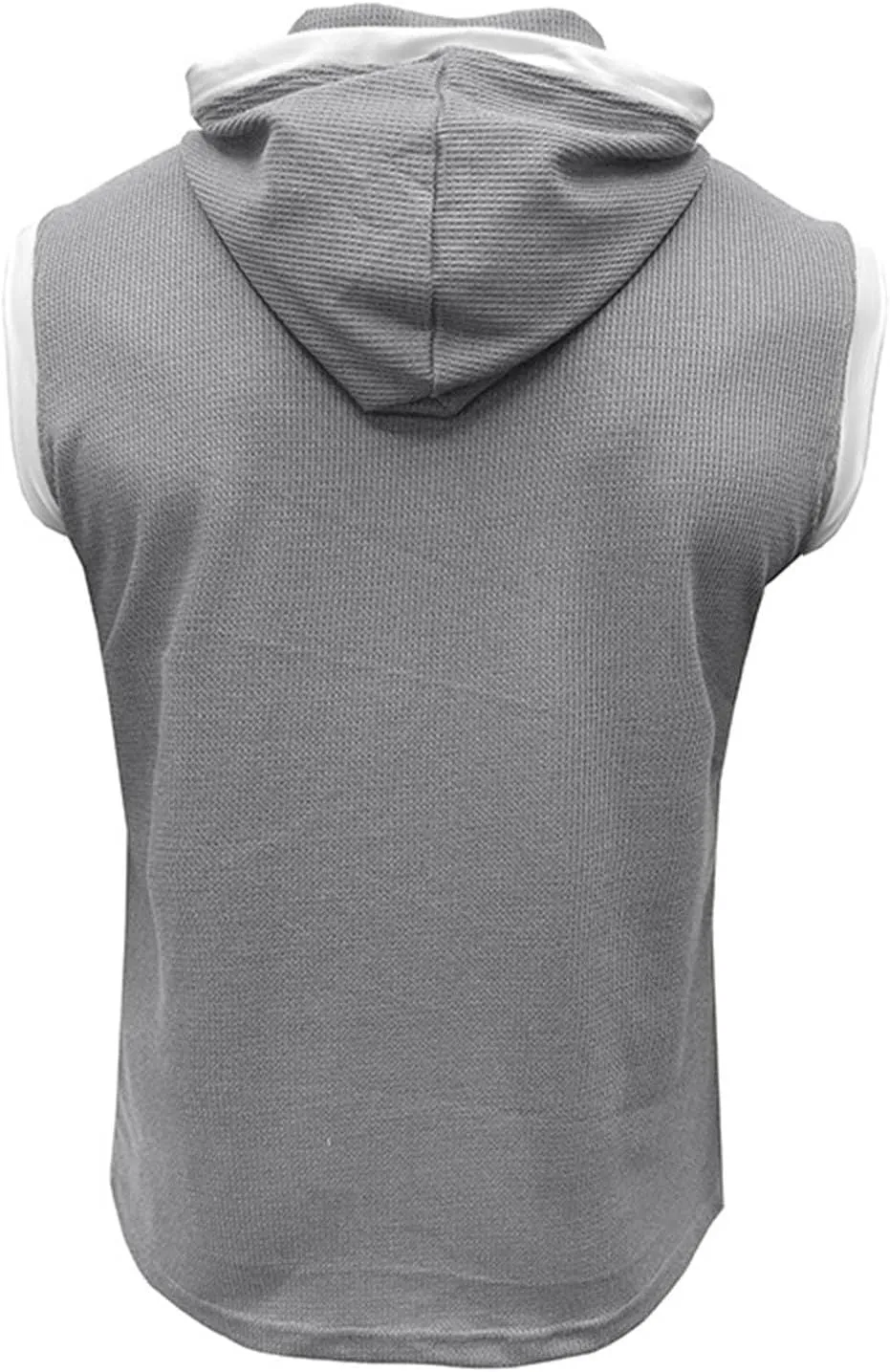 Mens Waffle Tank Tops Hoodie Shirts Sleeveless Gym Hoodies Bodybuilding Muscle Shirts Casual Beach Hippie Shirts