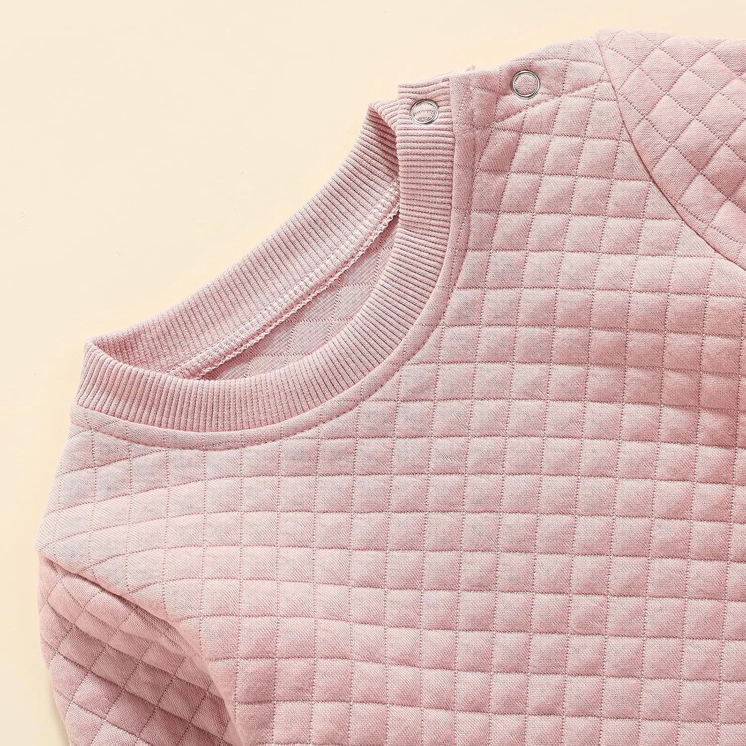 Newborn Baby Boy Girl Clothes Gender Neutral Sweatsuit Unisex Solid Outfit Long Sleeve Warm Pullover Pant Set