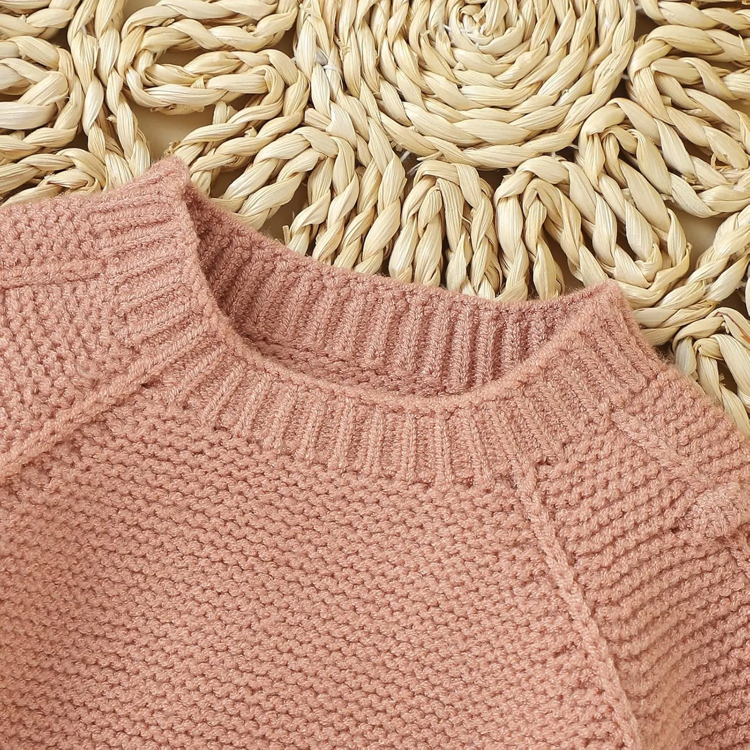 Newborn Baby Girl Boy Knit Sweater Romper Neutral One Piece Bodysuit Pullover Fall Winter Clothes
