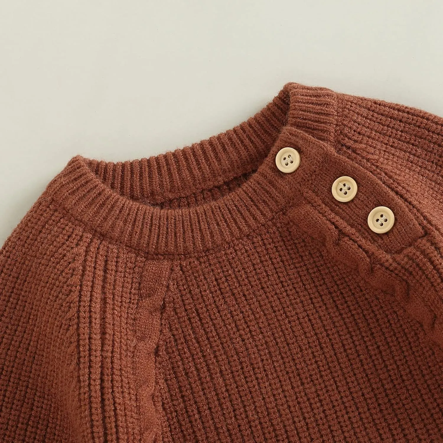 Newborn Baby Girl Boy Knit Sweater Romper Neutral One Piece Bodysuit Pullover Fall Winter Clothes