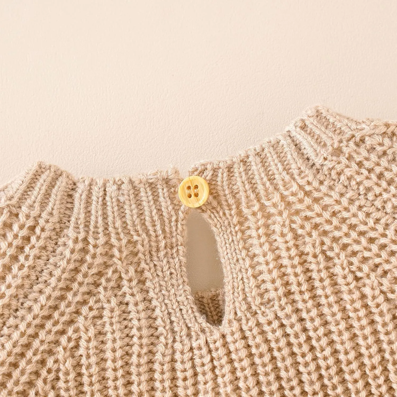 Newborn Baby Girl Boy Knit Sweater Romper Neutral One Piece Bodysuit Pullover Fall Winter Clothes