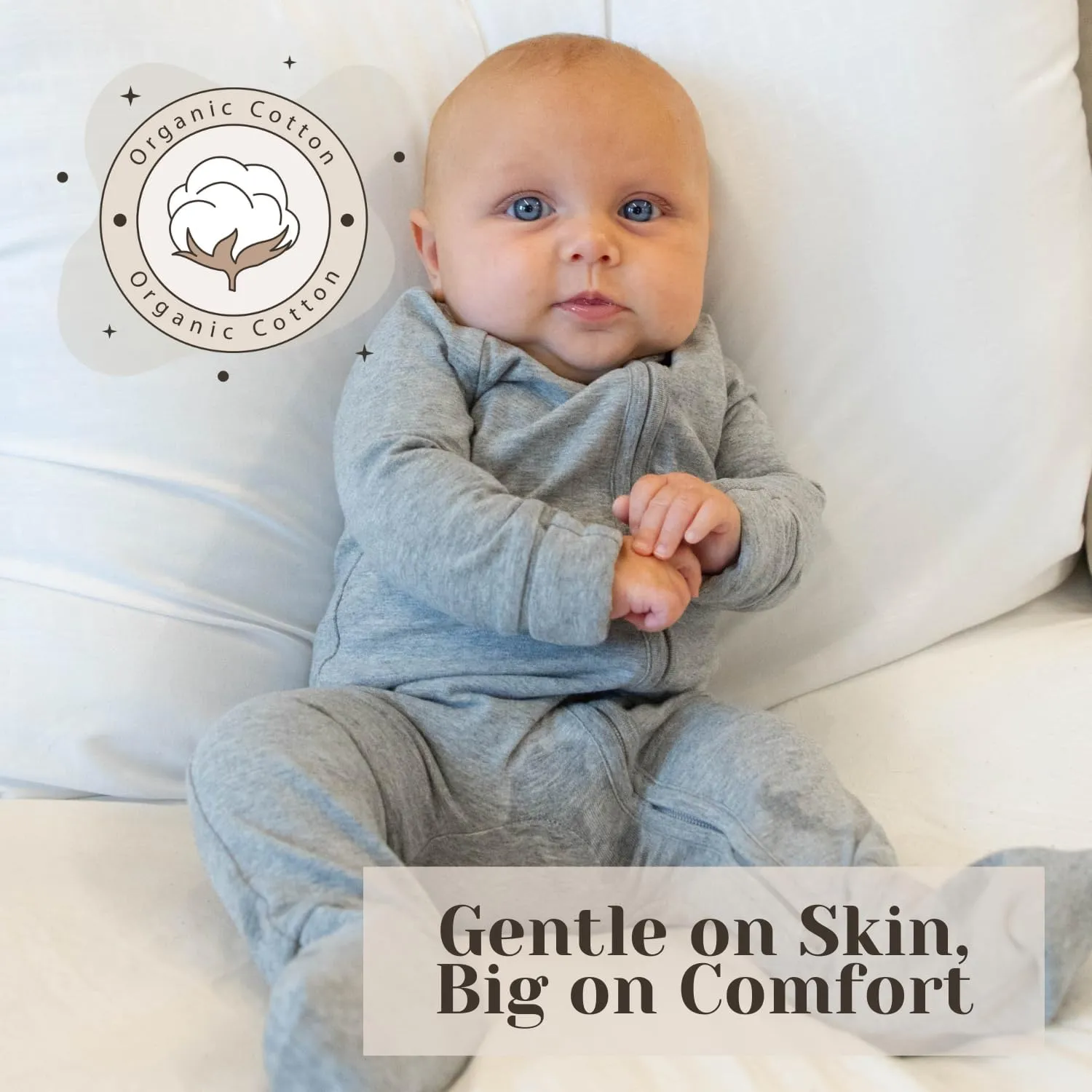 Organic Cotton Baby Romper, Pajamas & Loungewear for Baby, Sizes Newborn - 12-Months Gender Neutral Essentials