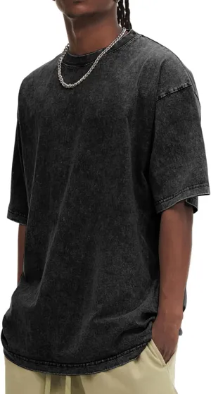 Oversized Tshirts for Men Vintage Tees Casual Loose Fit Retro Streetwear Shirts Acid Wash Tees Baggy Tops