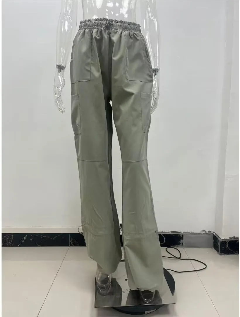 Parachute Pants for Women Cargo Pants Womens Baggy Drawstring Elastic Low Waist Ruched Joggers Pant with Pockets
