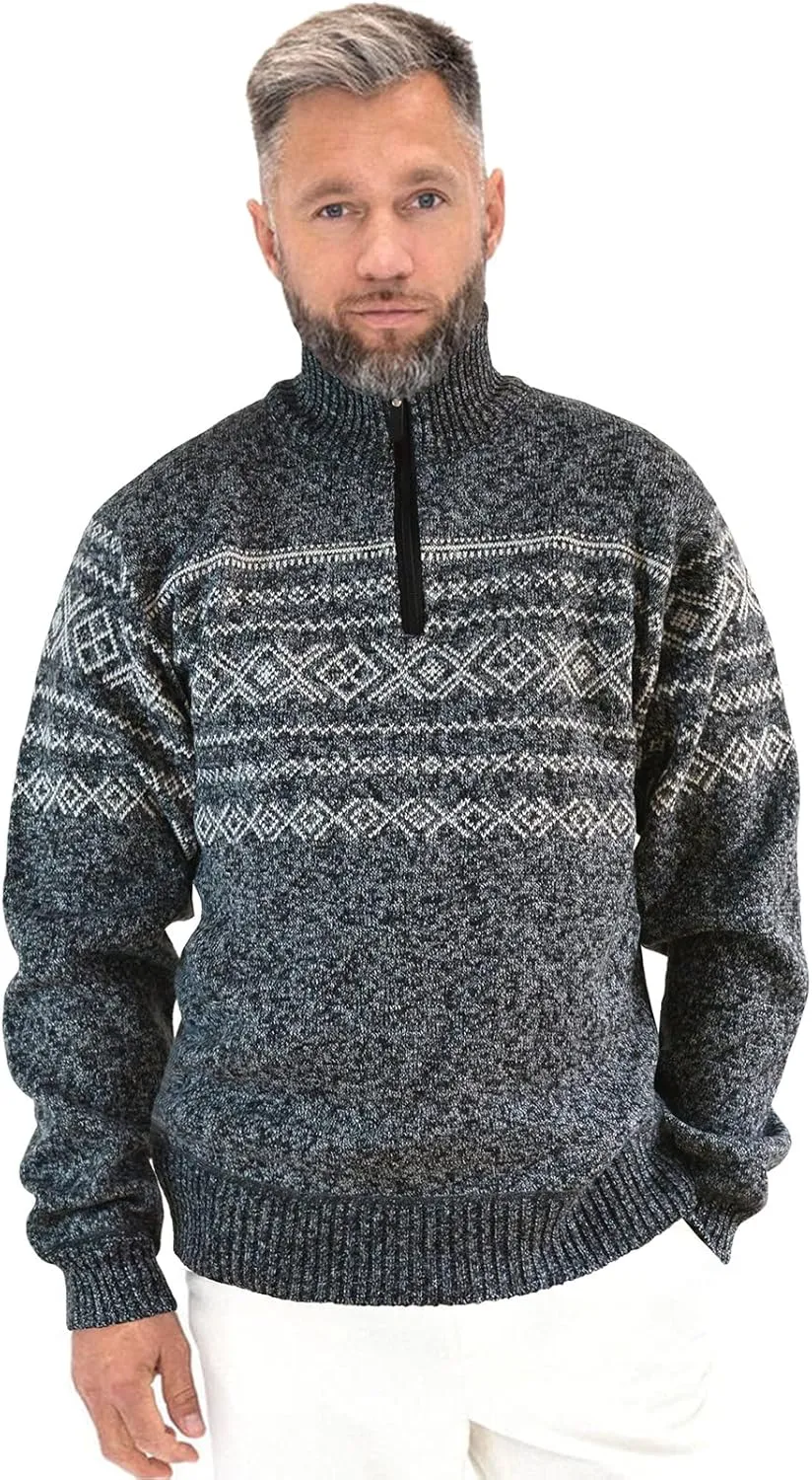 Quarter Zip Black Fleeces Soft Sweaters for Men 1/4 Zip Golf Cashmere Pullovers