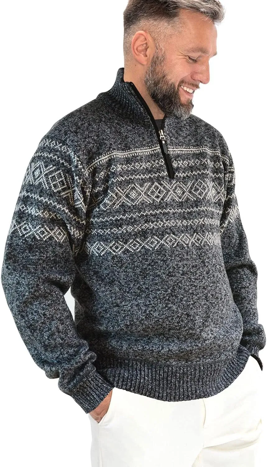 Quarter Zip Black Fleeces Soft Sweaters for Men 1/4 Zip Golf Cashmere Pullovers