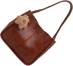 Retro Styles PU Leather Shoulder Bag for Women Spacious and Practical Underarm Bags Casual Handbag for Work or Travel