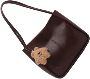Retro Styles PU Leather Shoulder Bag for Women Spacious and Practical Underarm Bags Casual Handbag for Work or Travel