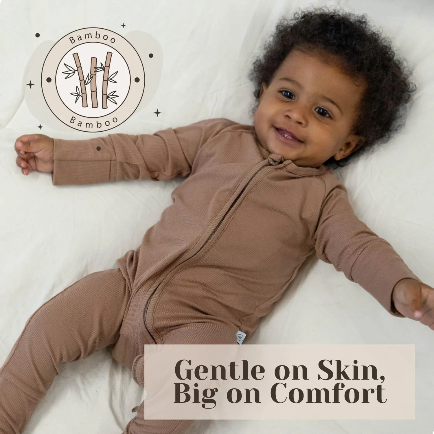 Ribbed Bamboo Baby Romper, Ribbed Bamboo Baby Pajamas & Loungewear–Newborn- 12-Months Gender Neutral Essentials