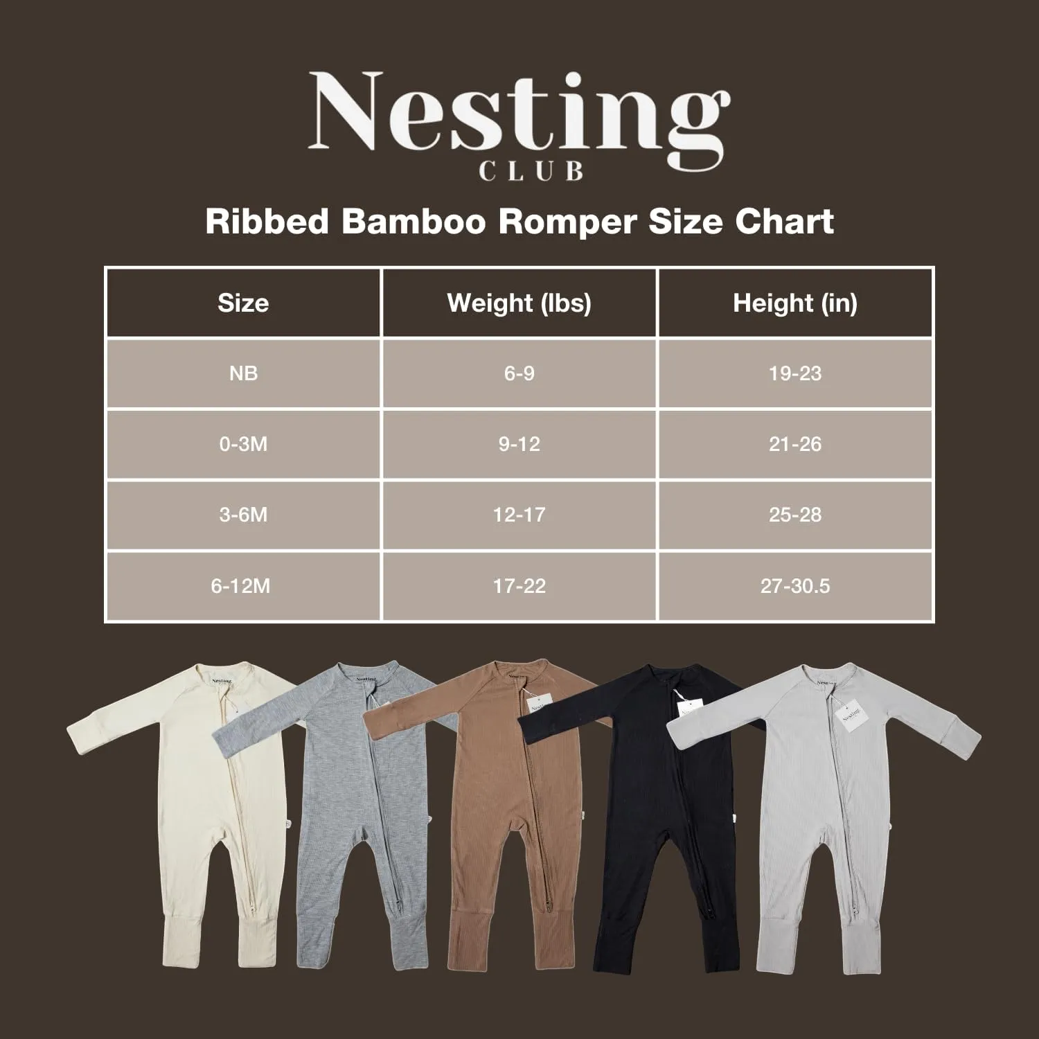 Ribbed Bamboo Baby Romper, Ribbed Bamboo Baby Pajamas & Loungewear–Newborn- 12-Months Gender Neutral Essentials