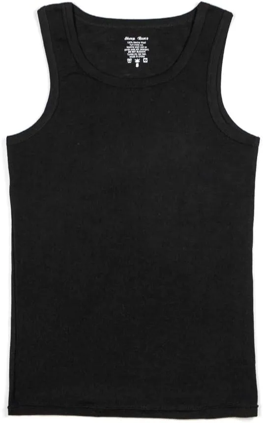 SHEEP RUN 100% Merino Wool Men's Lightweight Moisture Wicking Breathable Tank Top