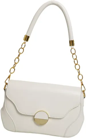 Shoulder Handbag，Fashionable PU Leather Shoulder Bag Creative Underarm Bag Casual Underarm Purse with Chain Strap for Girls and Women