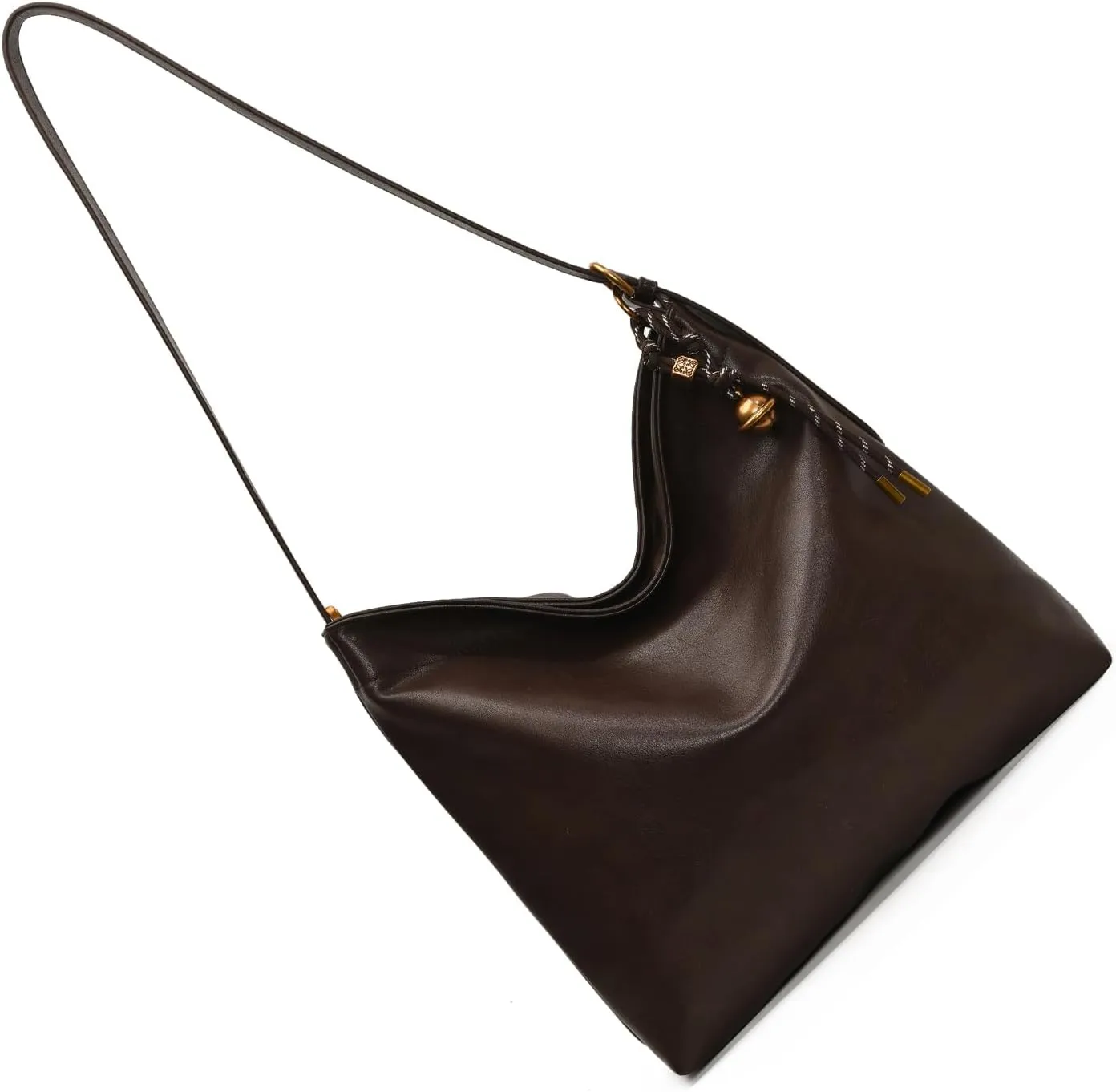 Shoulder Handbag，Large Capacity Retro Styles Shoulder Bag for Work and Commute Handbag with Practical PU Leather Underarm Purse