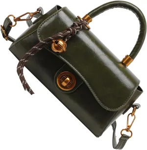 Shoulder Handbag，Vintage Styles Commuters Handbag PU Leather Shoulder Purse Small Square Crossbody Bag for Everyday Use and Travel