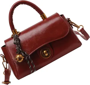 Shoulder Handbag，Vintage Styles Commuters Handbag PU Leather Shoulder Purse Small Square Crossbody Bag for Everyday Use and Travel