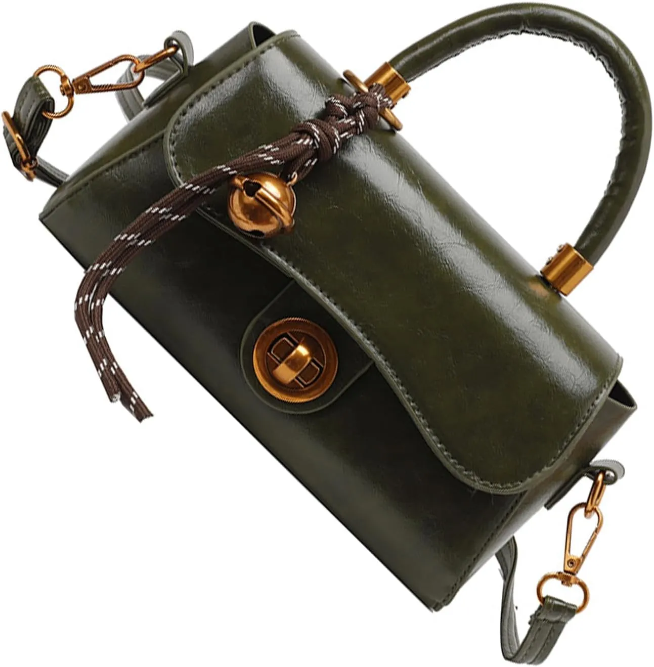 Shoulder Handbag，Vintage Styles Commuters Handbag PU Leather Shoulder Purse Small Square Crossbody Bag for Everyday Use and Travel