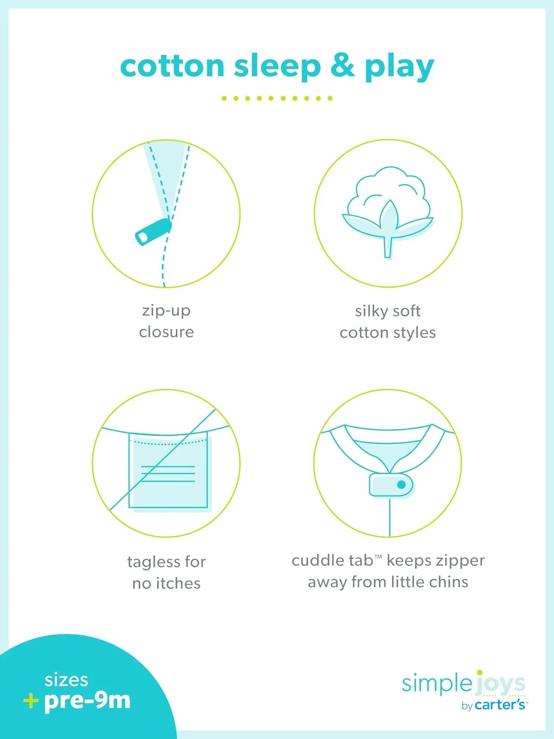 Simple Joys by Carter's Baby 3-Pack Neutral Sleep and Play