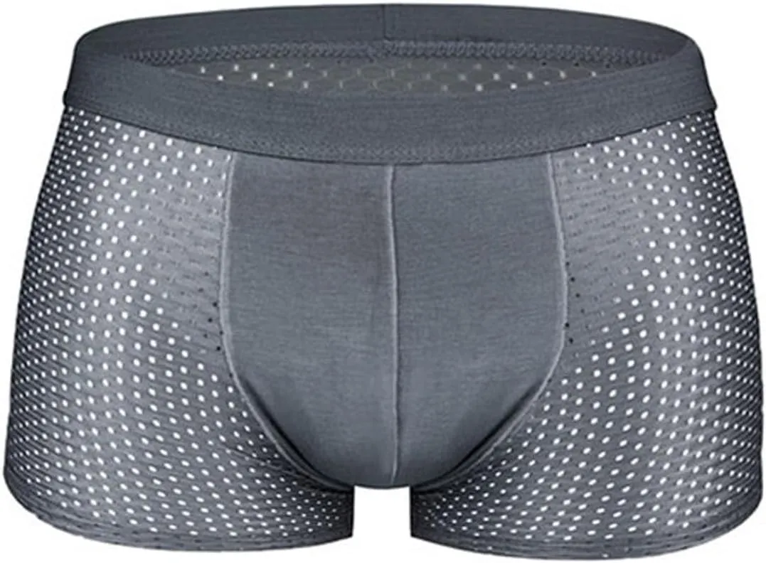 Sinzelimin Boxer Briefs for Men's Base Layer Underwear Boxer Shorts Soft Breathable Comfortable Pouch Panties Underpant