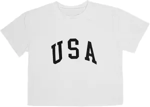 Sumtory Women Short Sleeve Boxy Cropped Tees Loose Fit Oversized T Shirts Crewneck Drop Shoulder Graphic Tees Crop Tops