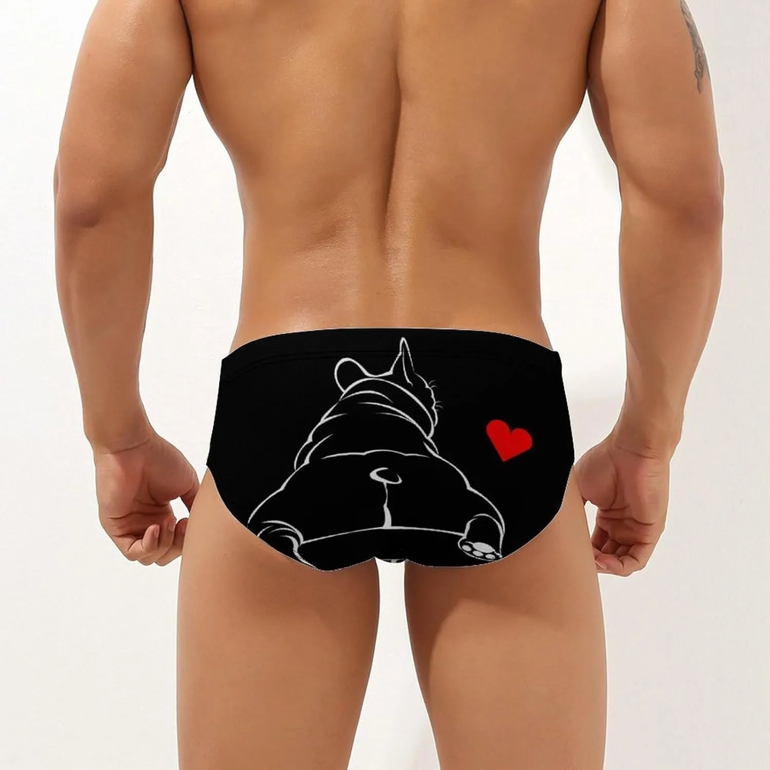Supdreamc Men's Low Rise Swimwear Briefs Print Bikini Swimsuit