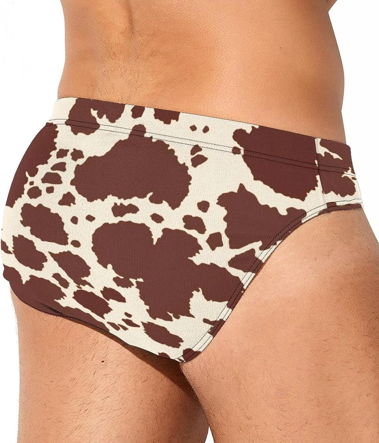 Supdreamc Men's Low Rise Swimwear Briefs Print Bikini Swimsuit