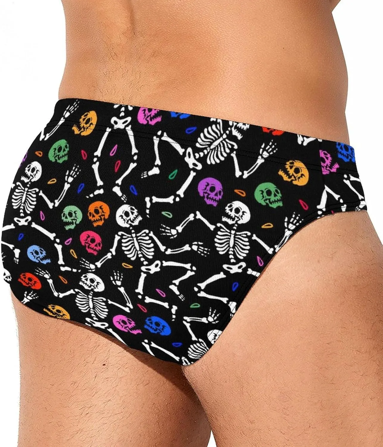 Supdreamc Men's Low Rise Swimwear Briefs Print Bikini Swimsuit