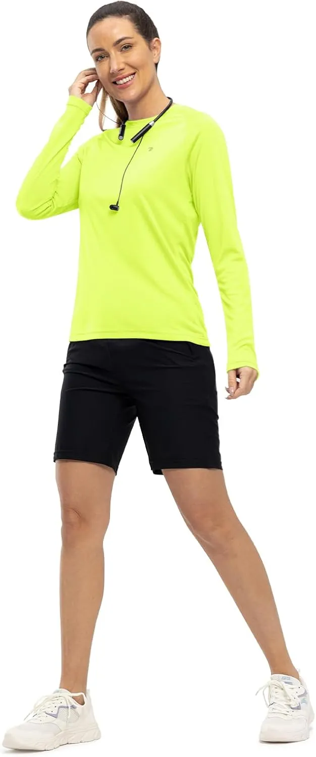 TBMPOY Women UPF 50  Long Sleeve Shirts Quick Dry Quarter Zipper Sun Shirts Hiking Athletic Workout Shirts
