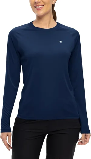 TBMPOY Women UPF 50  Long Sleeve Shirts Quick Dry Quarter Zipper Sun Shirts Hiking Athletic Workout Shirts