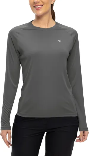 TBMPOY Women UPF 50  Long Sleeve Shirts Quick Dry Quarter Zipper Sun Shirts Hiking Athletic Workout Shirts