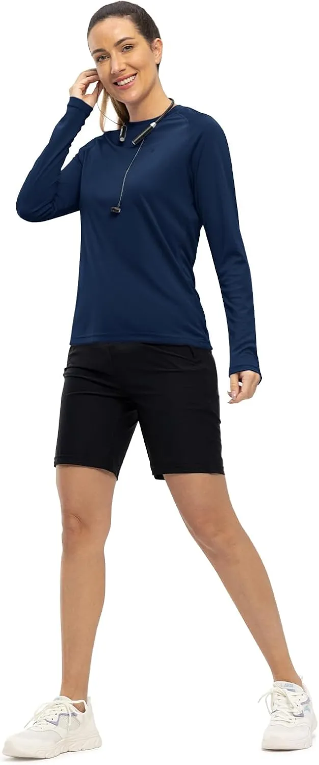 TBMPOY Women UPF 50  Long Sleeve Shirts Quick Dry Quarter Zipper Sun Shirts Hiking Athletic Workout Shirts