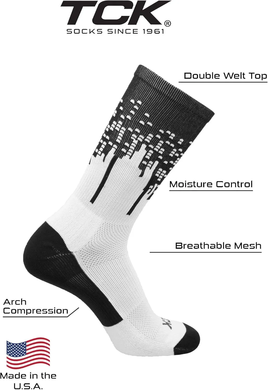 TCK Downtown Athletic Crew Socks