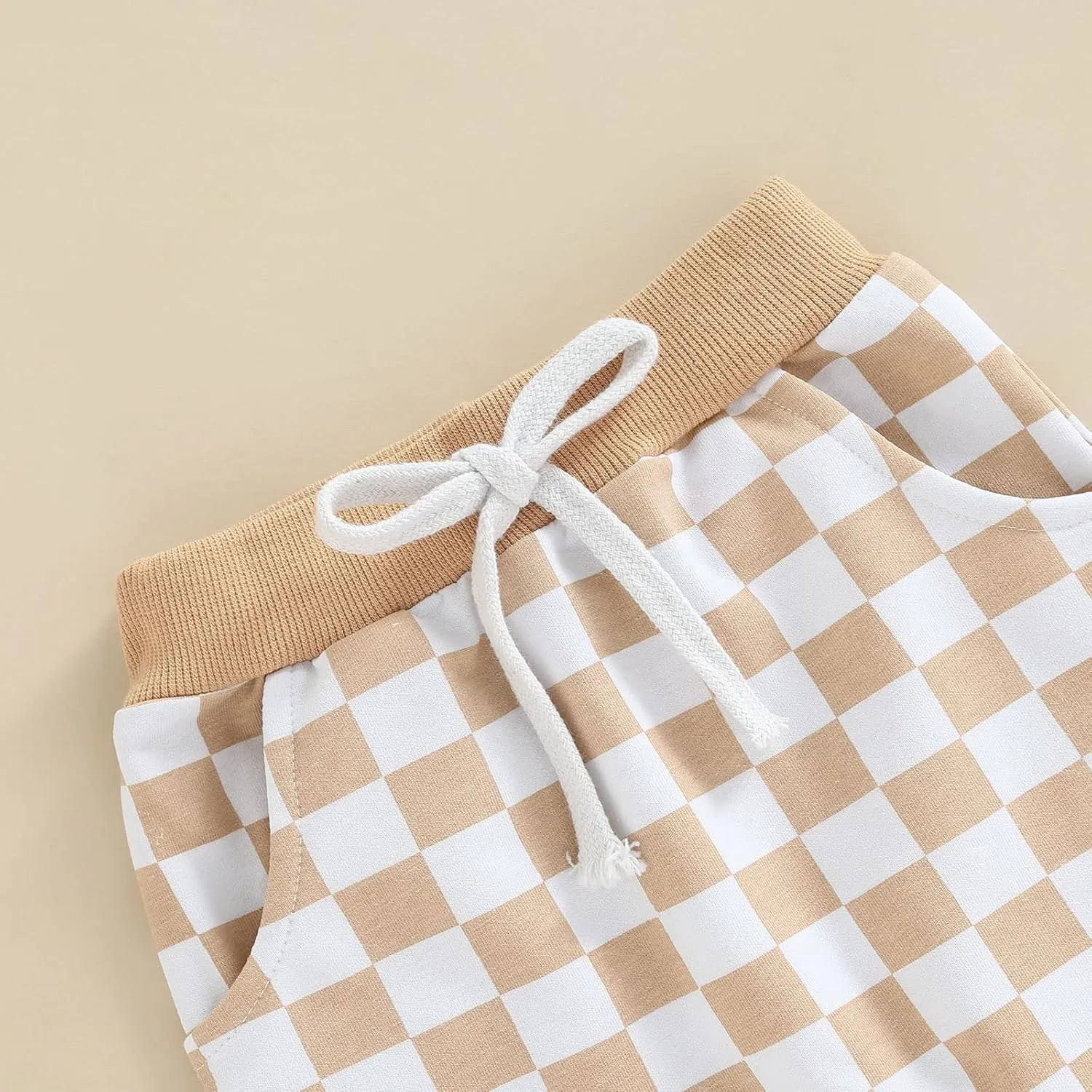 Toddler Checkered Pants Baby Girl Boy Elastic Waist Jogger Pants Kids Casual Plaid Trousers Infant Long Sweatpants