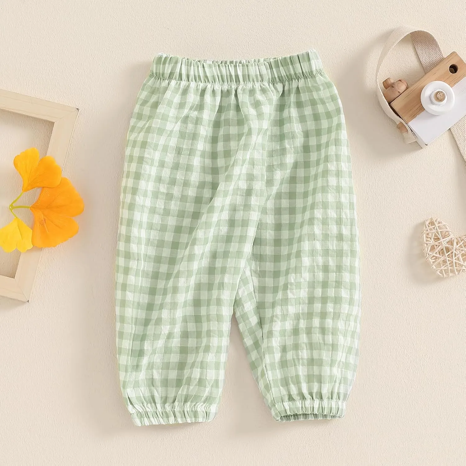 Toddler Checkered Pants Baby Girl Boy Elastic Waist Jogger Pants Kids Casual Plaid Trousers Infant Long Sweatpants