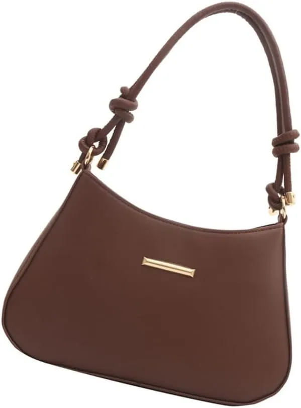 Trendy Candy Color Underarm Bag Practical PU Leather Shoulder Bags Work Handbag for Students and Office Newcomers