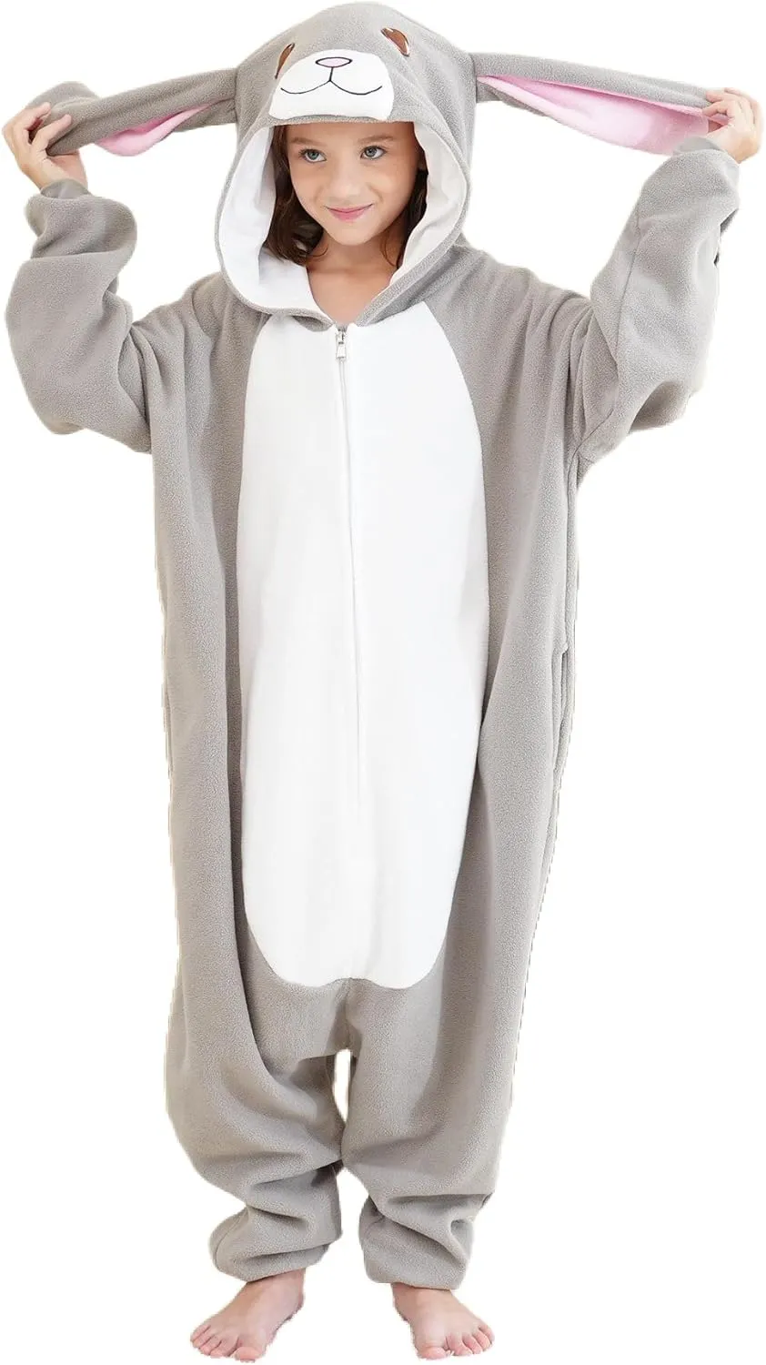 Unisex Kids Onesie, Flannel Cosplay Animal Costume Halloween Onesie Pajamas Home Clothing