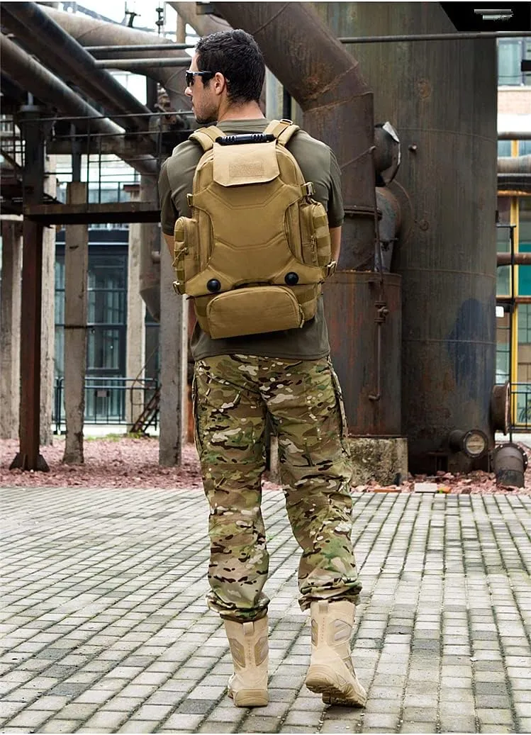 UNISTRENGH 40 Litre Tactical Backpack Multifunctional Trekking Rucksacks Outdoor Daypack Duffle Bag Urban Backpacking (ACU# Camouflage)