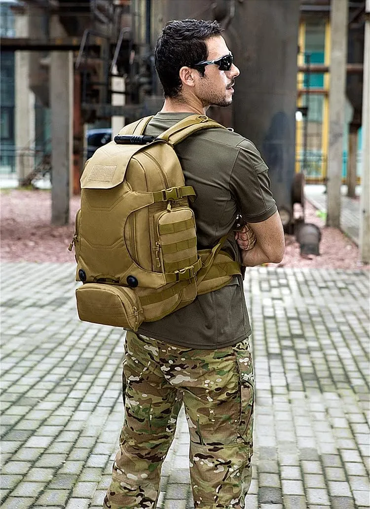UNISTRENGH 40 Litre Tactical Backpack Multifunctional Trekking Rucksacks Outdoor Daypack Duffle Bag Urban Backpacking (ACU# Camouflage)