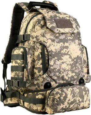 UNISTRENGH 40 Litre Tactical Backpack Multifunctional Trekking Rucksacks Outdoor Daypack Duffle Bag Urban Backpacking (ACU# Camouflage)
