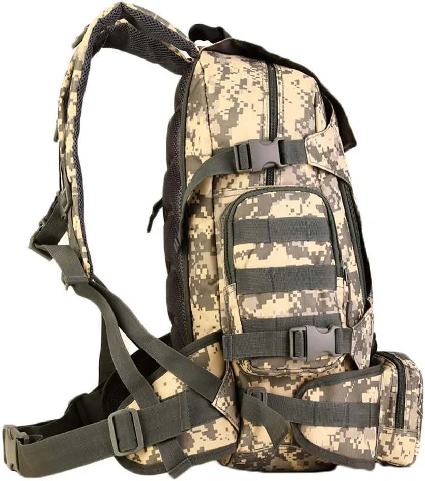 UNISTRENGH 40 Litre Tactical Backpack Multifunctional Trekking Rucksacks Outdoor Daypack Duffle Bag Urban Backpacking (ACU# Camouflage)