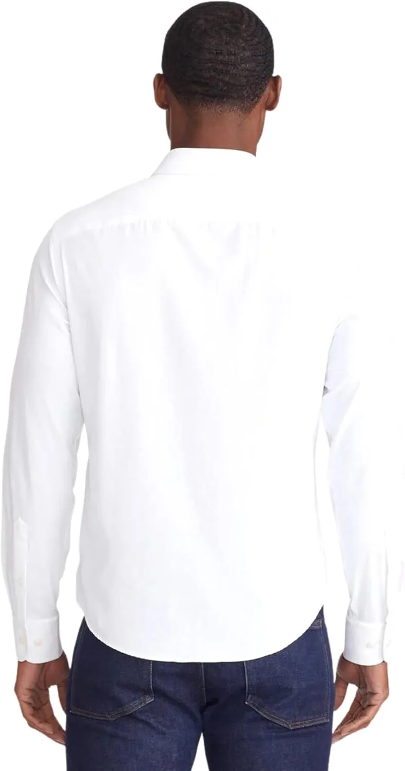 UNTUCKit Gironde - Untucked Performance Shirt for Men, Long Sleeve, Wrinkle-Free, Black, Regular Fit